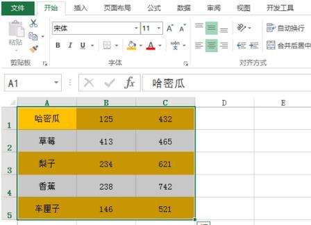 excel中进行隔行上色操作方法截图