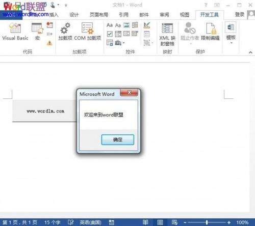 Word2013中制作按钮控件