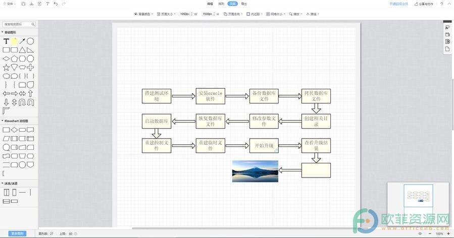 ​电脑版WPS演示文稿调整流程图的页边距