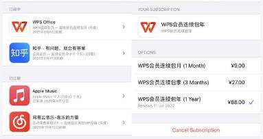 wps取消自动续费方法